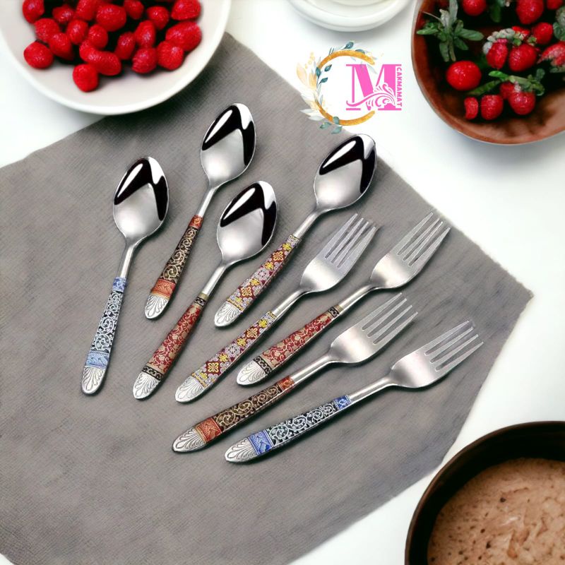 sendok makan batik 1lusin