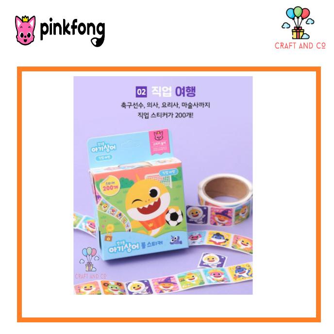 

Ready Stock !!! Pinkfong Babyshark Roll Sticker Stiker Ori Korea 200 Pcs - Siap Kirim