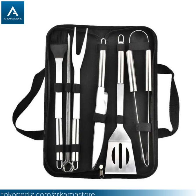peralatan panggang set alat bbq bakar daging spatula grill lengkap