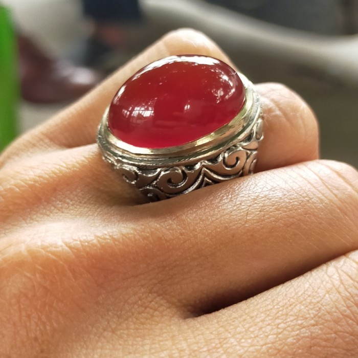 [Baru] Cincin Batu Natural Cempaka Merah100 Asli Diskon