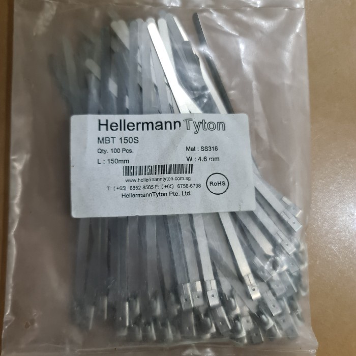 

Terbaru Stainless Steel Cable Ties Ss316 15Cm 150Mm Hellermanntyton Mbt150S Pk Promo Terlaris