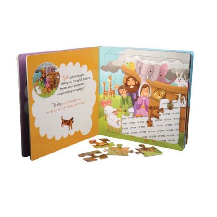 

Harga!! Buku Cerita BAHTERA NUH 5 Puzzle di Dalam Oleh Tim For Kids