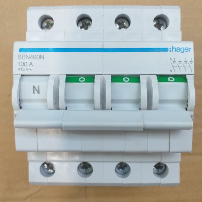 [New] Mcb 4P 100A Hager Diskon