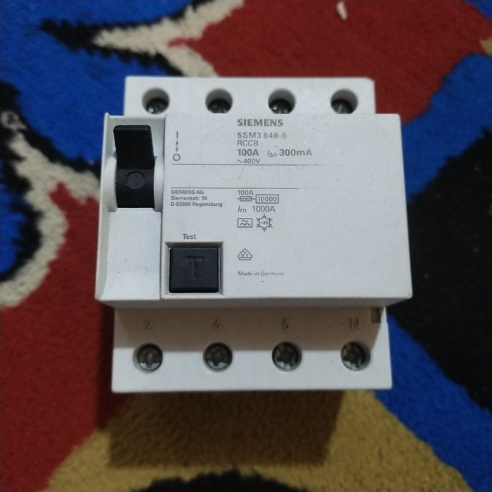 [New] Rccb Siemens Type 5Sm3648-6 100A 300Ma Baru Mines Dus Barang Mulussss Berkualitas