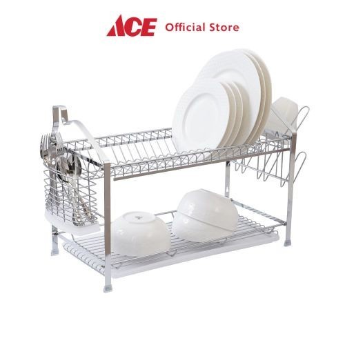 [Ori] Ace Hardware - Stora Rak Piring Besar - Silver Terbaru