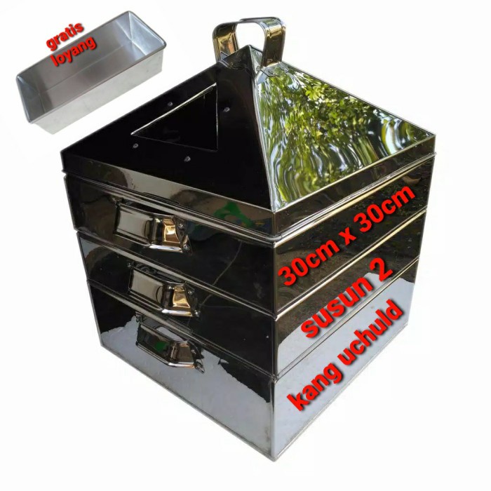 [Ori] Kukusan Klakat Kotak 30Cm Susun 2 Terbatas