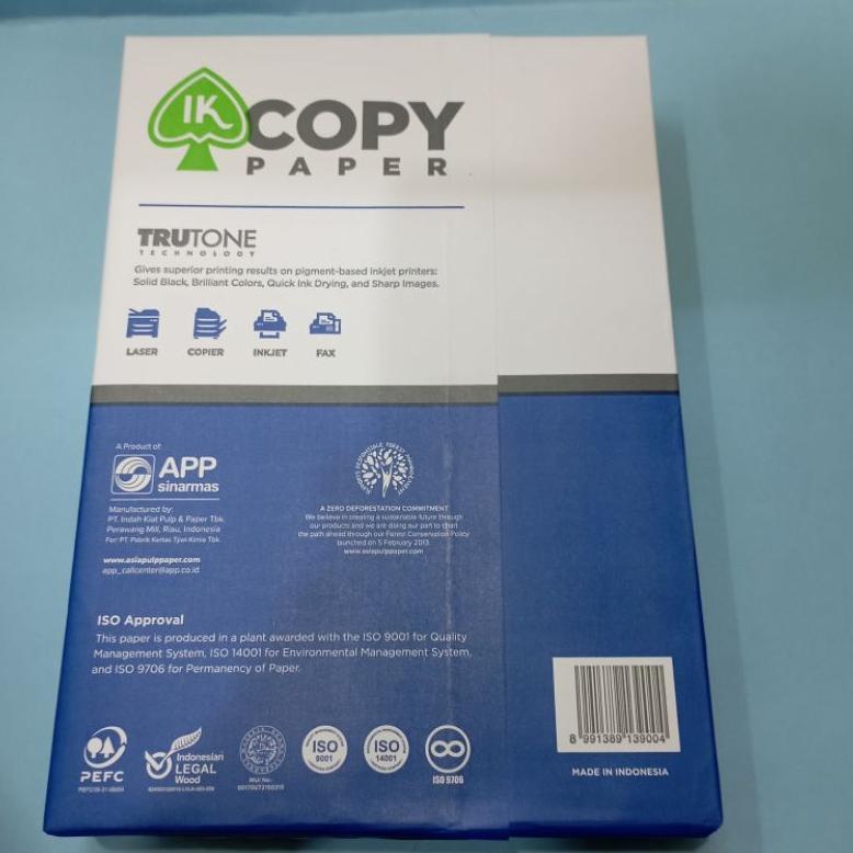 

Terjangkau - KERTAS HVS IK COPY PAPER A4 70gsm isi 500 lembar / pack ..