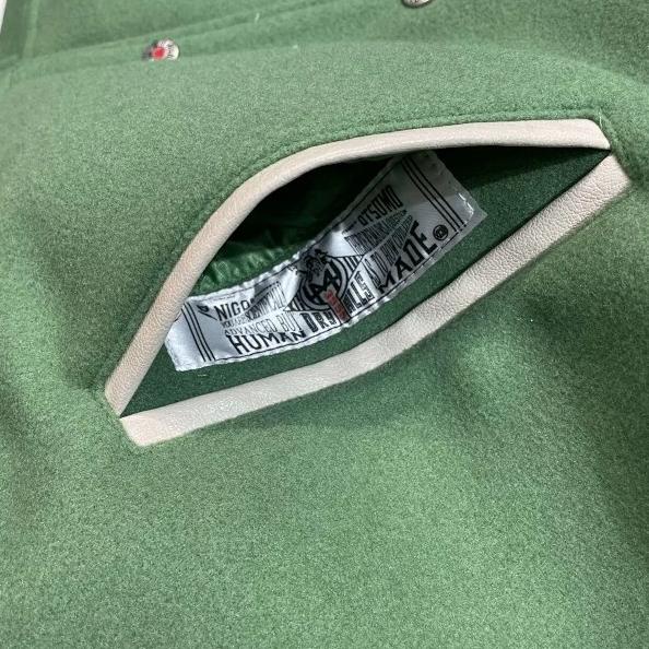 Human Made Hot Dog Tiger Green Varsity Jacket