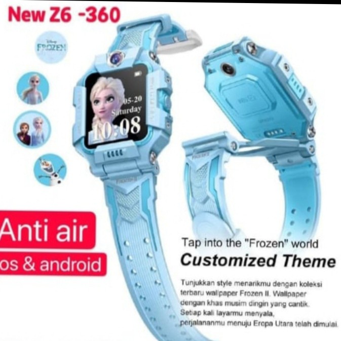 [Original] Z6 Waterproof Kids Frozen 360° Smart Watch Imoo Anti Air Terbatas