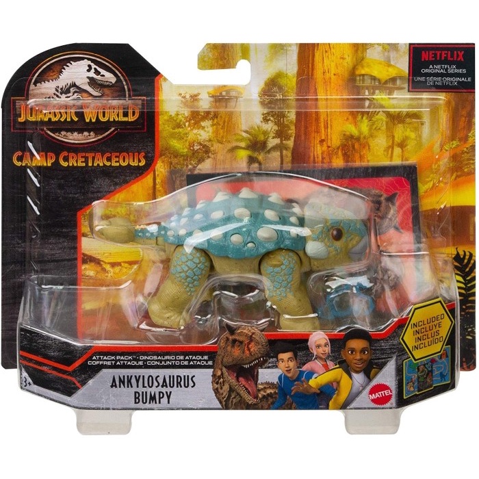 ✅Baru Mattel Jurassic World Attack Pack™ Ankylosaurus Bumpy Limited