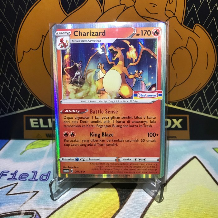 ✅COD Pokemon Tcg Indo Charizard Indomaret 047/S-P Terbaru