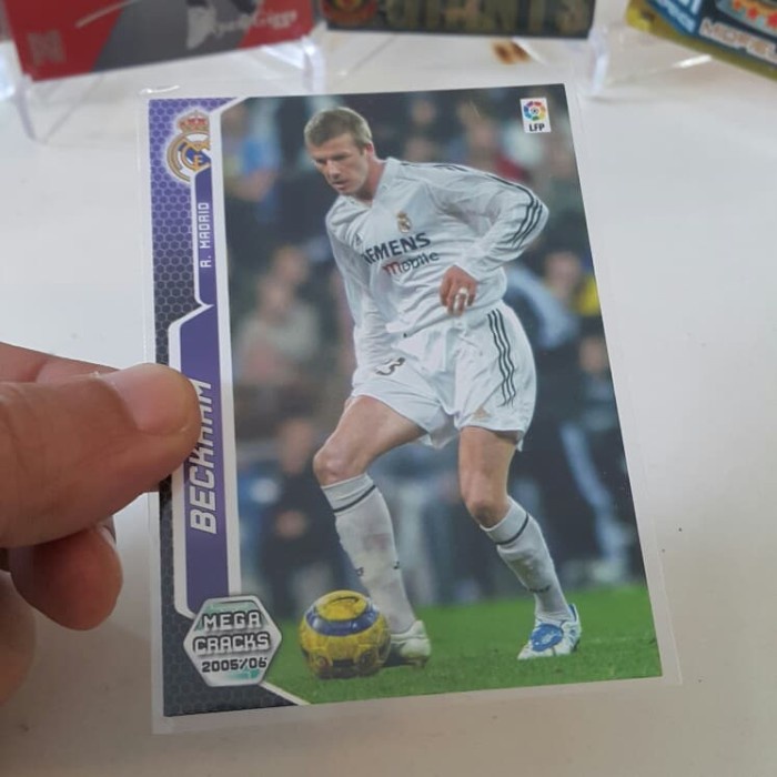 ✅COD Kartu Bola David Beckham  Mega Cracks 05-06  Real Madrid  Rare Terbatas