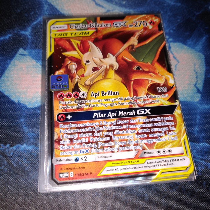 ✅COD Kartu Pokemon Tcg Id Indonesia Charizard Braixen Tag Team Gx Gym Promo Diskon