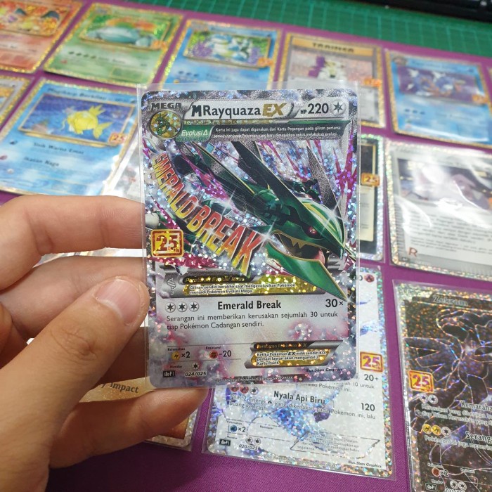 ✅COD Kartu Pokemon Indonesia - 25Th Anniversary Collections - M Rayquaza Diskon