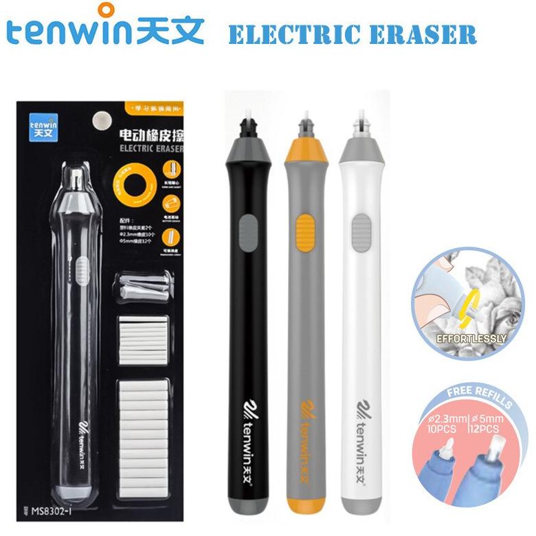 

Terbaru - Tenwin electric eraser penghapus elektrik 70 pcs refill isi 8302WT !!