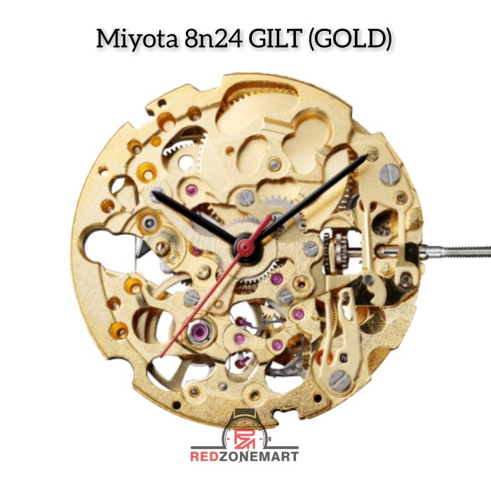 ✅New Ori Miyota Automatic Movement 8N24 Gilt Gold Version Terbatas