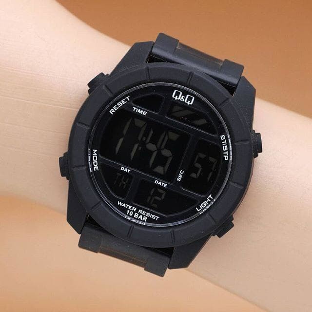 ✅New Ori Jam Tangan Pria QQ M123J001Y Original Qnq M123J Rubber Qq M123 Cowok Limited