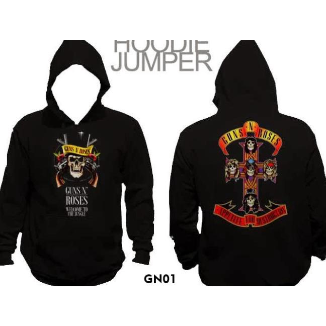 Jaket Guns N Roses-Zipper-Hoodie-Switer Guns N Roses Gn01