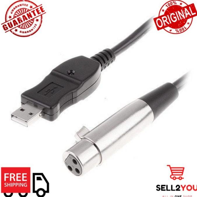 Kabel USB to XLR Microphone Studio Audio Adapter Connector Mic Cable
