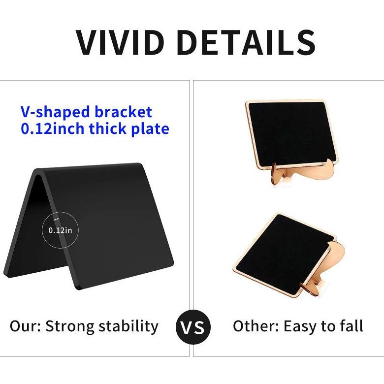 

Hot Sale Mini Chalkboard 2pcs Papan Tulis Kapur Food Buffet Mini Papan Kapur Menu Cafe .,