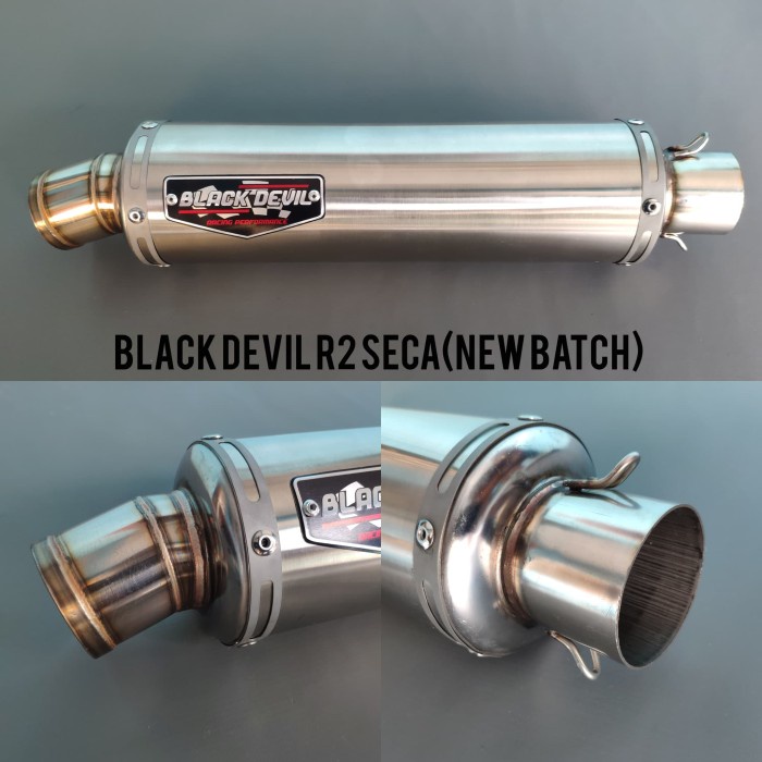 ✨COD Knalpot Black Devil New R2 Seca Original Silencer Only Limited