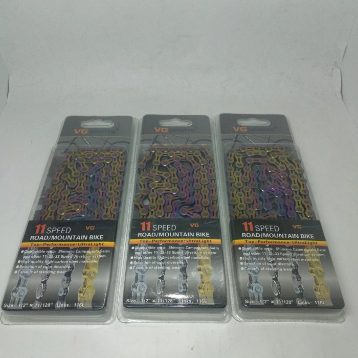 [Baru] Rante Sepeda Pelangi 11 Speed Half Hollow - Rantai Sepeda 11 Speed Diskon