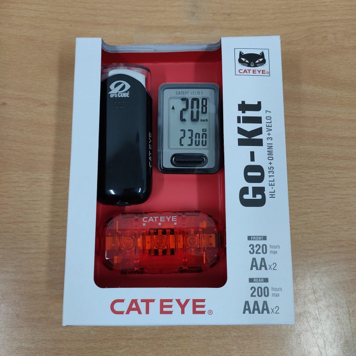 [Baru] Lampu Sepeda Cateye Go Kit Paket Komplit Lampu Depan Dan Belakang Berkualitas