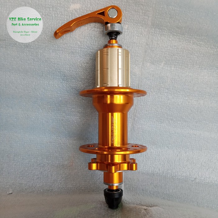 [Baru] Raze Freehub Belakang 36 Hole Six Bolt Bearing Gold Terbaru