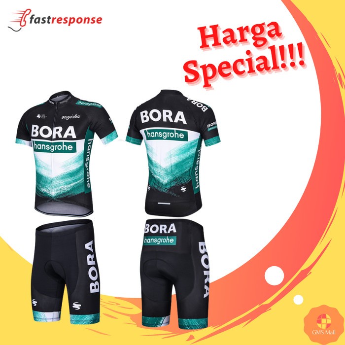 [COD] Jersey Sepeda Roadbike Mtb Baju Celana Gel Coolmax Bora Hansgrohe Xxl Berkualitas