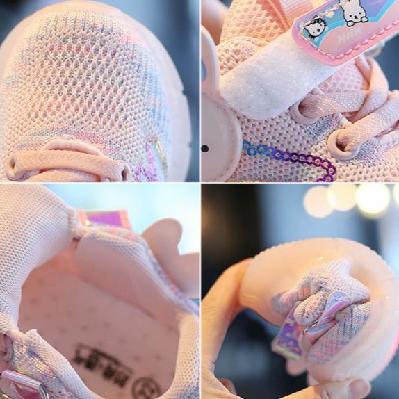 SEPATU ANAK PEREMPUAN LED IMPORT MOTIF KELINCI SEPATU BALITA 1-5 TAHUN