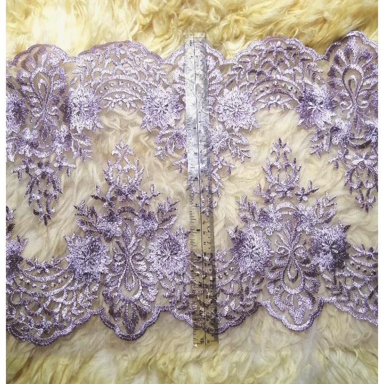 Update renda bordir brokat tile pinggiran 2 sisi lebar 30 cm ( per setengah meter) ,,