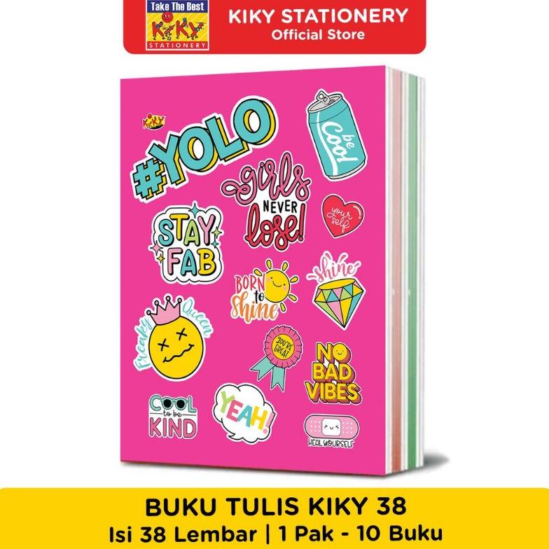 

Hot - Buku tulis Kiky warna isi 38 lembar (10 buku) .,