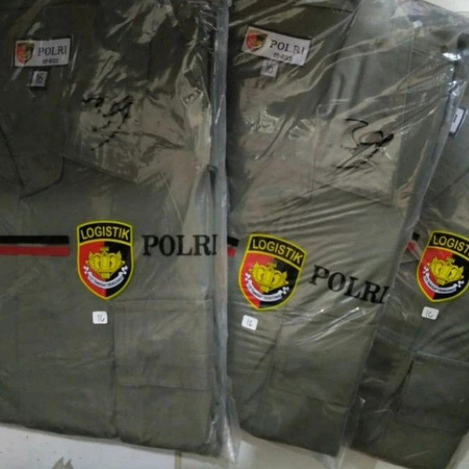 [COD] Setelan Baju Pdl Hijau Brimob Jatah Bahan Ripstok Terbaru