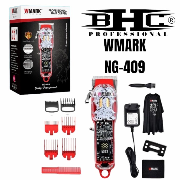 [New Ori] Wmark Ng-409 Hair Clipper Original Cordless / Mesin Cukur Rambut Terbatas