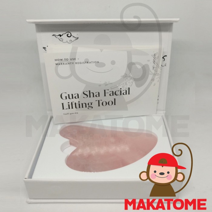 [New Ori] Mount Lai The Rose Quartz Gua Sha Facial Lifting Tool Face Massage Terbatas