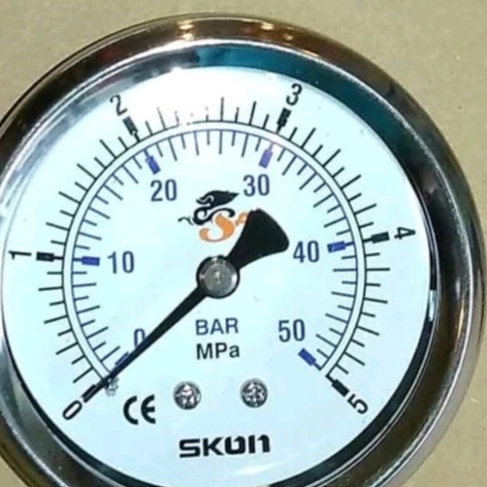 [New] Pressure Gauge 50Bar Kg/Cm2 25Inch Skon Berkualitas