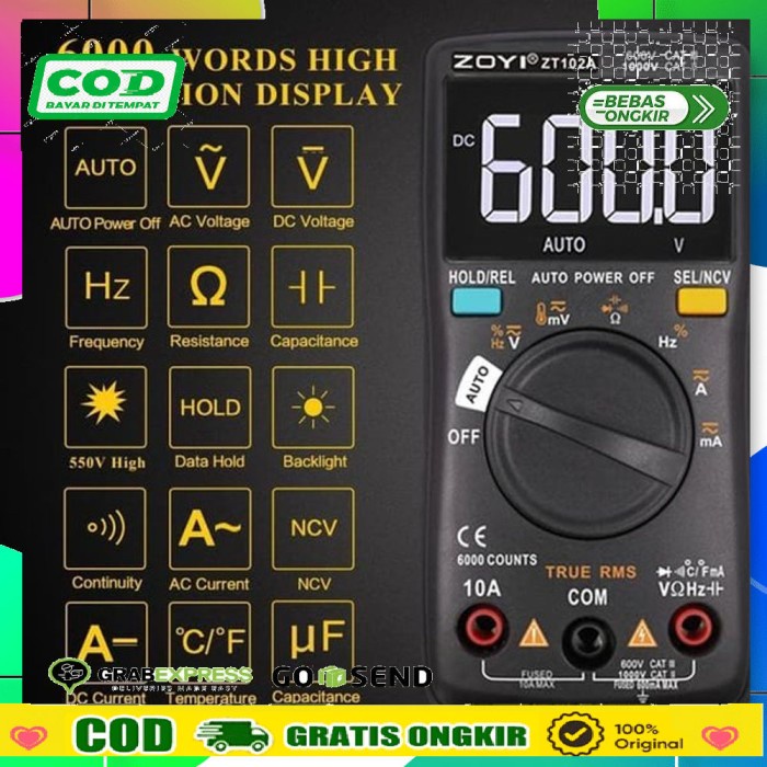 [New] Upgrade Auto Multimeter Digital Avometer Multitester Diskon