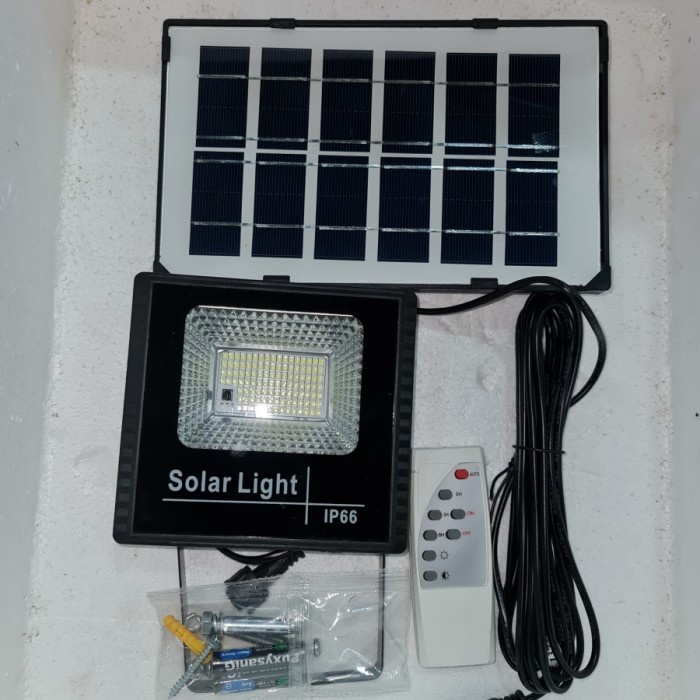 [Ori] Lampu Led Jalan Solar Cell Panel 105Led Solar Panel Remote Control Limited