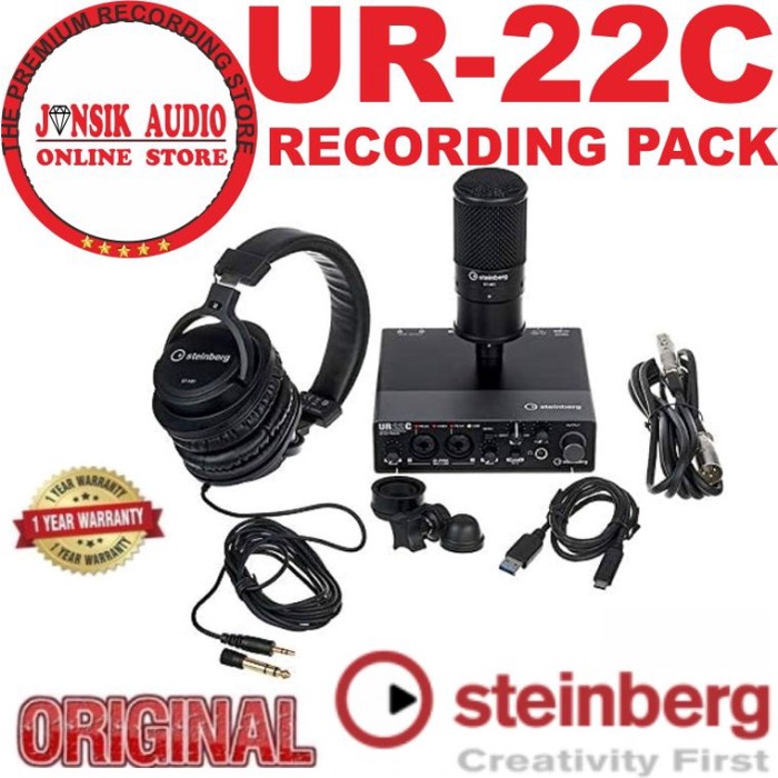 steinberg ur22c ur-22c ur 22 c recording pack