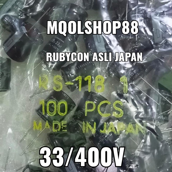 [Original] 1Bks 100Pcs 33Uf400V 33Uf 400V 33Uf/400V Capasitor Diskon