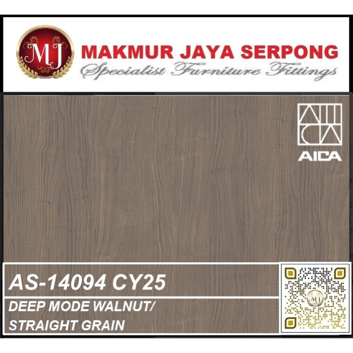 ✅Baru Hpl Aica As 14094 Cy25 - Deep Mode Walnut I Woodgrain Limited