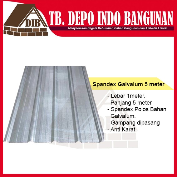 ✅Baru Spandek 0.3Mm Spandeck 5 Meter Spandex Atap 0.3 Mm Diskon