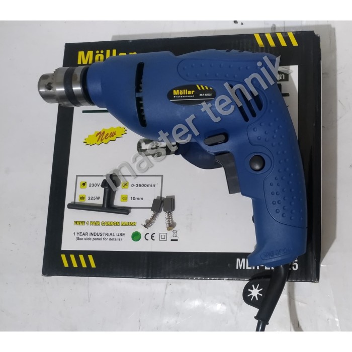 ✅COD Mollar Bor Listrik Bolak Balik Elektrik Drill 10Mm Ed325 Limited