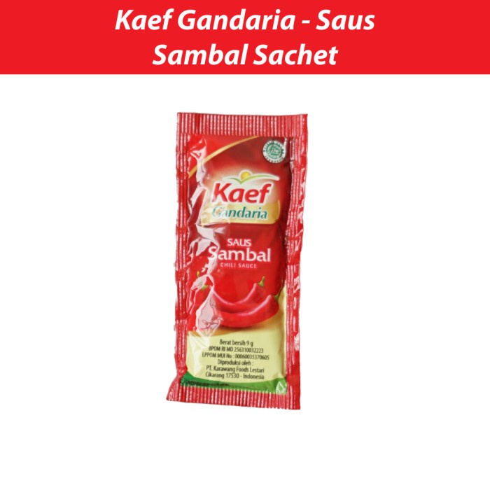 

Kaef Gandaria Saus Sambal Pedas Sachet Kemasan Karton