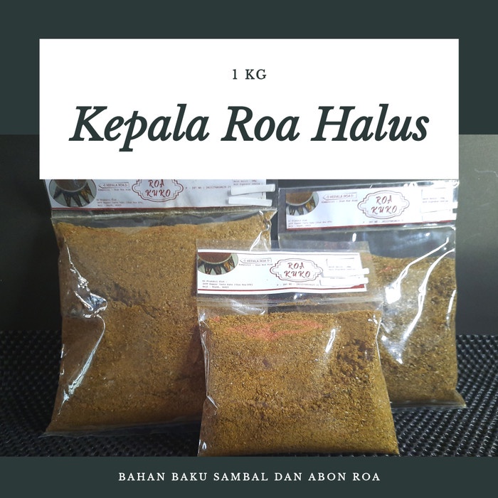 

Kepala Ikan Roa Giling Halus Sambal Roa Roa Asap Berat 1Kg