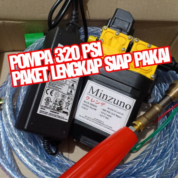 ✅New Ori Dinamo Pompa Air Dc 12V 320Psi Tekanan Tinggi Untuk Steam Cuci Mobil Berkualitas