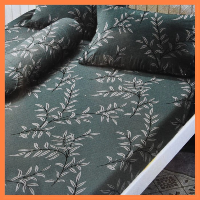 ✅Ori Sleep Lite 160X200 Cm Sprei Polyester Daun - Hijau Berkualitas