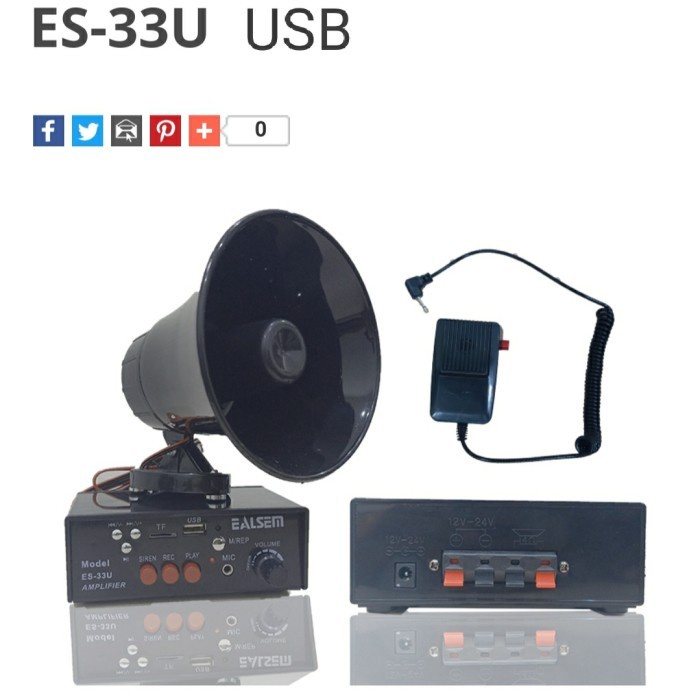 

✅Ready Corong Horn Ealsem Es 33U Usb Rekam Suara Jualan Makanan Es/Roti/Tahu Diskon