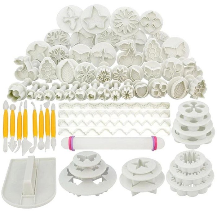 

✅Original All In 1 Fondant Tool Set Kit Isi 110 Item Per Set - Fondant Tool Kit Terbatas