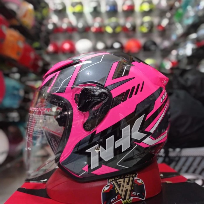 ✅Sale Nhk Helm R6 Patrol Se  Pink Fluo  Single Visor  R-6 Limited